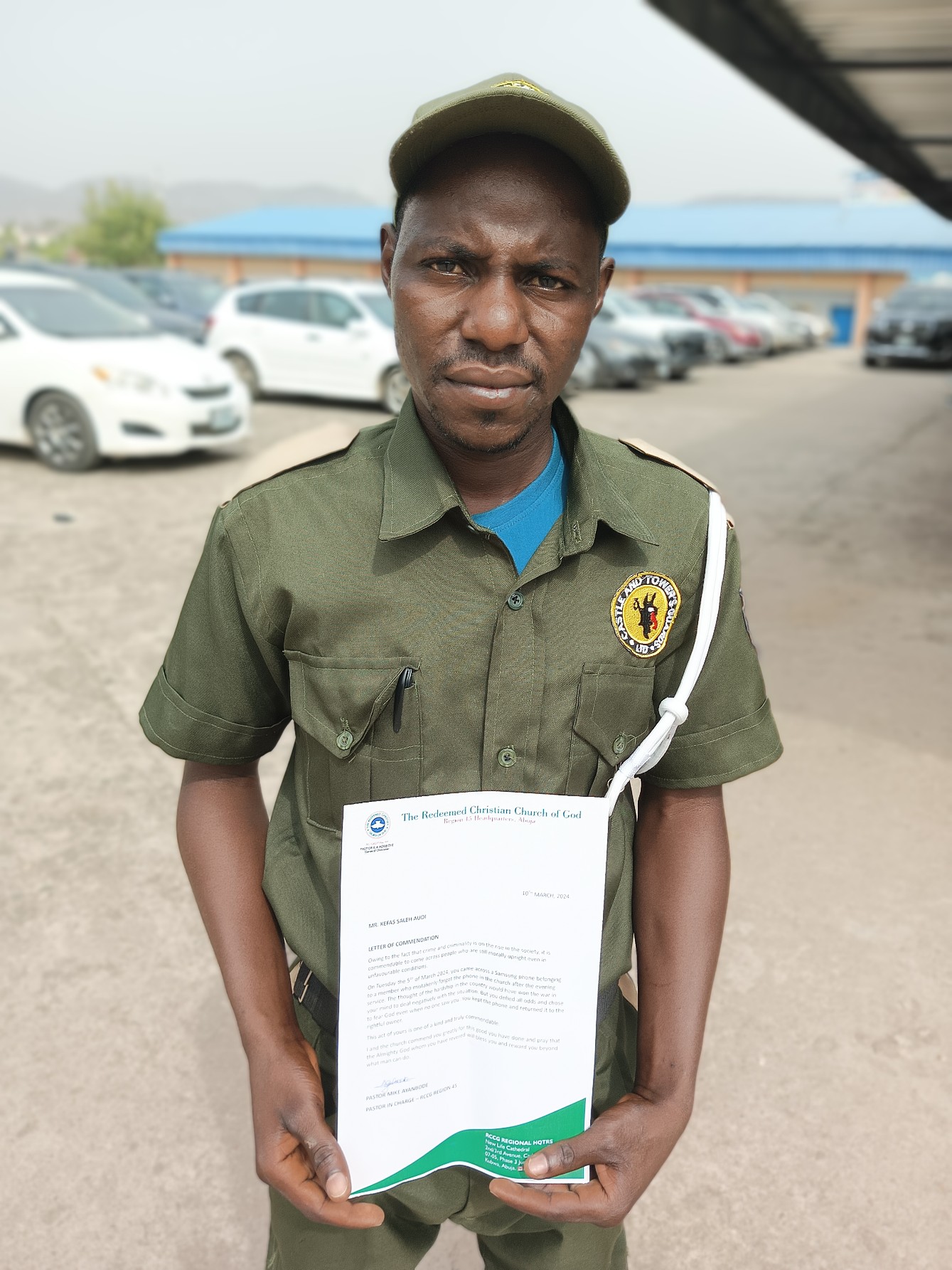 RCCG rewards honest security guard