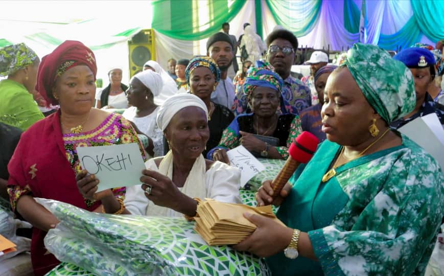 Kogi First Lady distributes food stuff, cash to widows