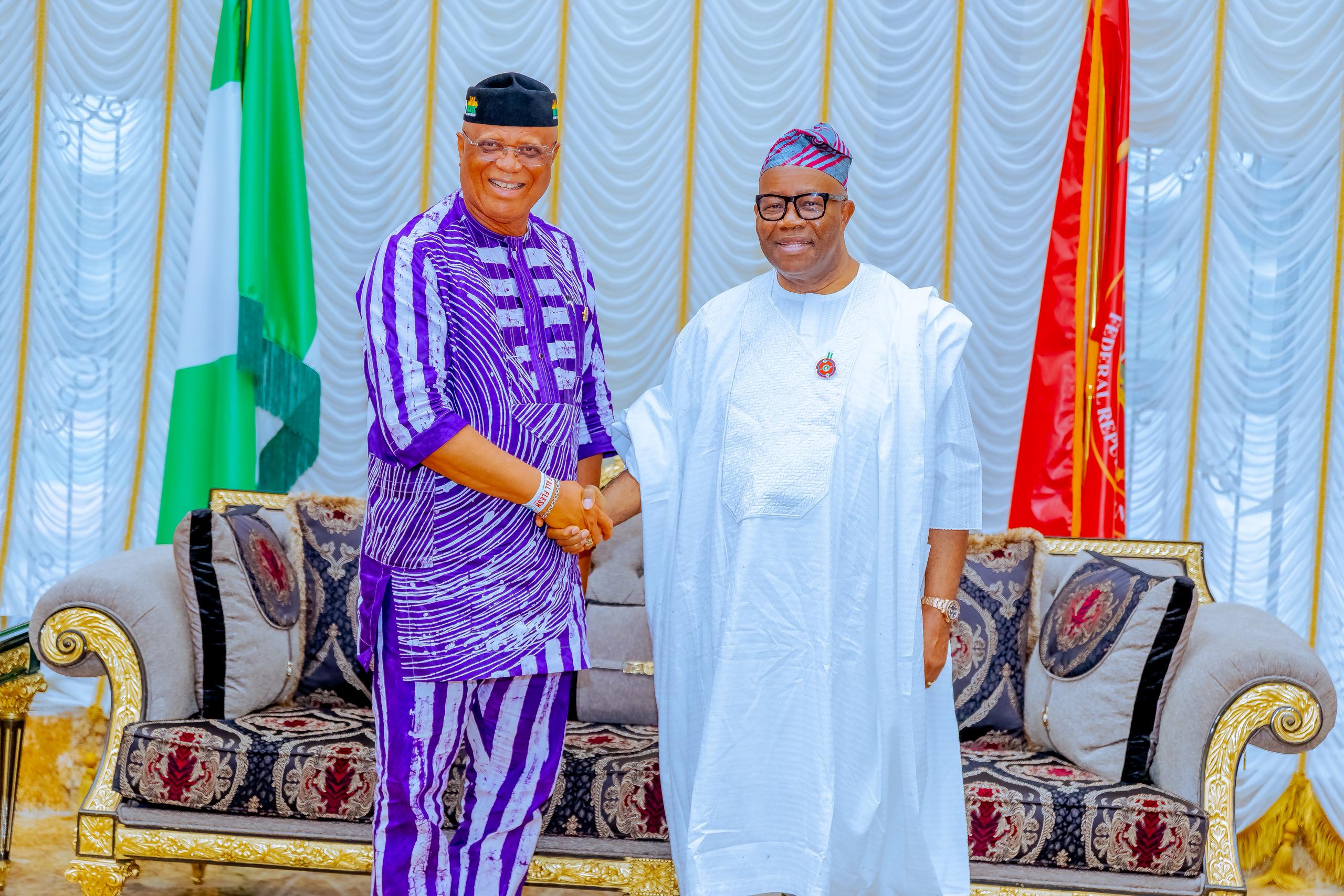 Governor Eno Pays New Year Visit to Akpabio, As Both Leaders Reaffirm Support for Tinubu