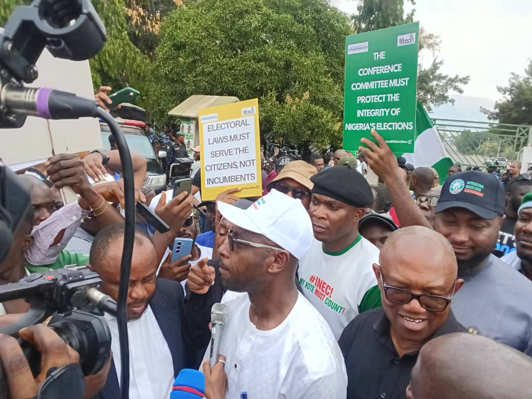 Obi Joins National Assembly Protest, Urges End to Electoral Criminality